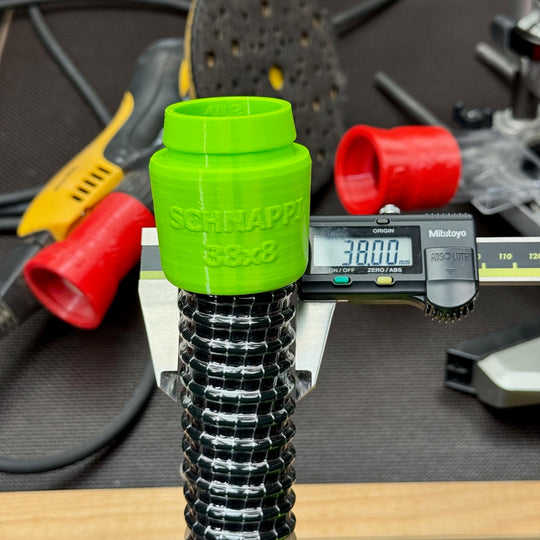 Schnappadapter für 38er Schlauch mit 8mm Gewindesteigung - System 38-40 / 50